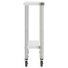 Kitchen Work Table with Wheels 32.5"x11.8"x33.5" Stainless Steel