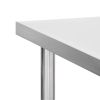 Kitchen Work Table with Wheels 39.4"x17.7"x33.5" Stainless Steel