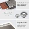 Undermount Sink- 30"x19" x 10" Double Bowl (50/50) Kitchen Sink 16 Gauge with Two 10" Deep Basin, Brushed Nickel