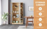 Kitchen Storage Cabinet, 71" Tall Kitchen Pantry Cabinet with Doors and Adjustable Shelves, Freestanding Utility Storage Cabinet for Kitchen, Dining R