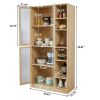 Kitchen Storage Cabinet, 71" Tall Kitchen Pantry Cabinet with Doors and Adjustable Shelves, Freestanding Utility Storage Cabinet for Kitchen, Dining R