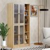 Kitchen Storage Cabinet, 71" Tall Kitchen Pantry Cabinet with Doors and Adjustable Shelves, Freestanding Utility Storage Cabinet for Kitchen, Dining R